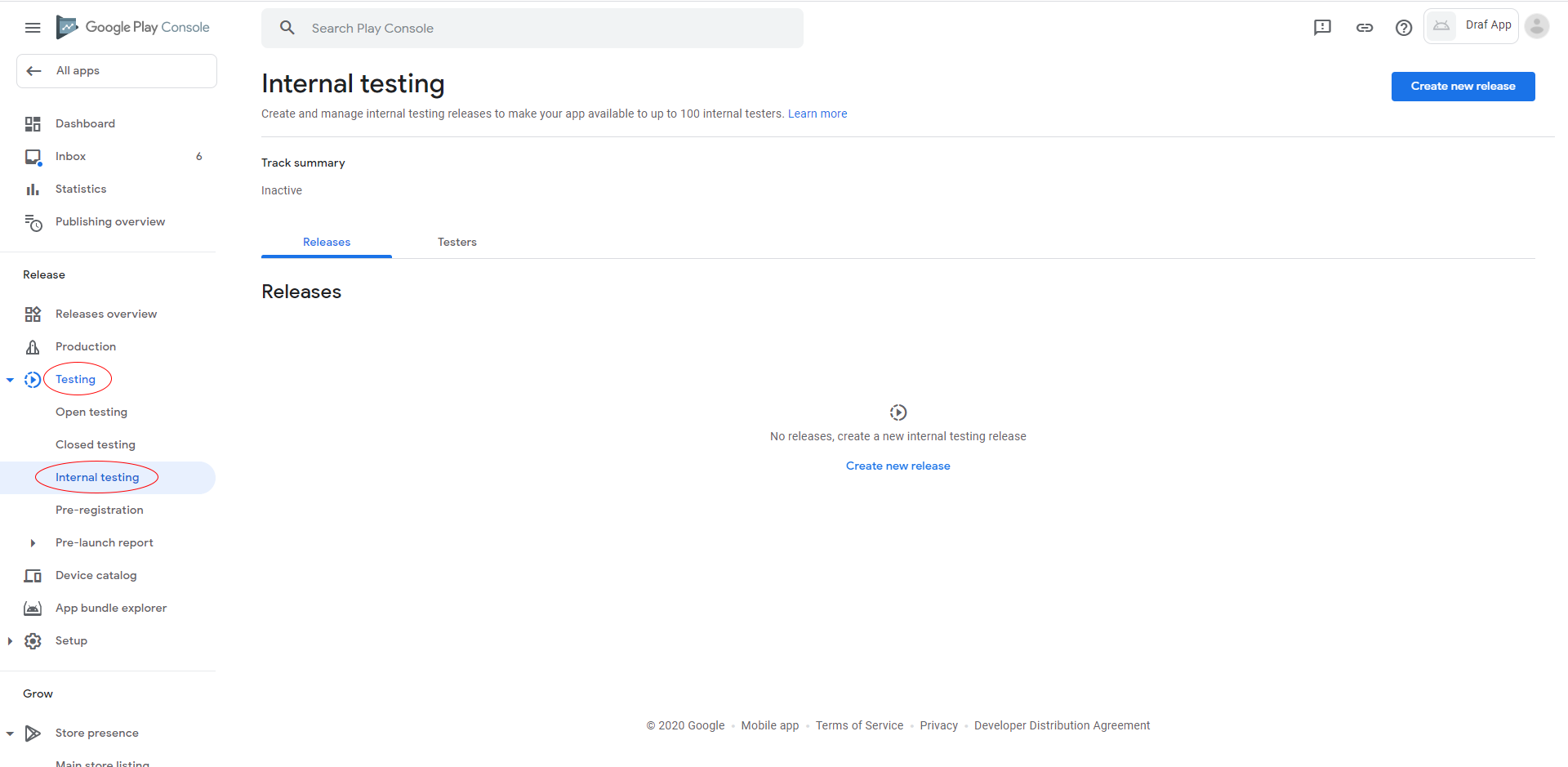 Internal Testing