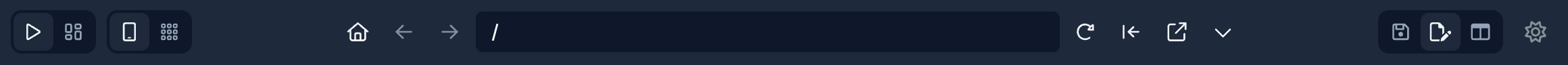 The preview toolbar