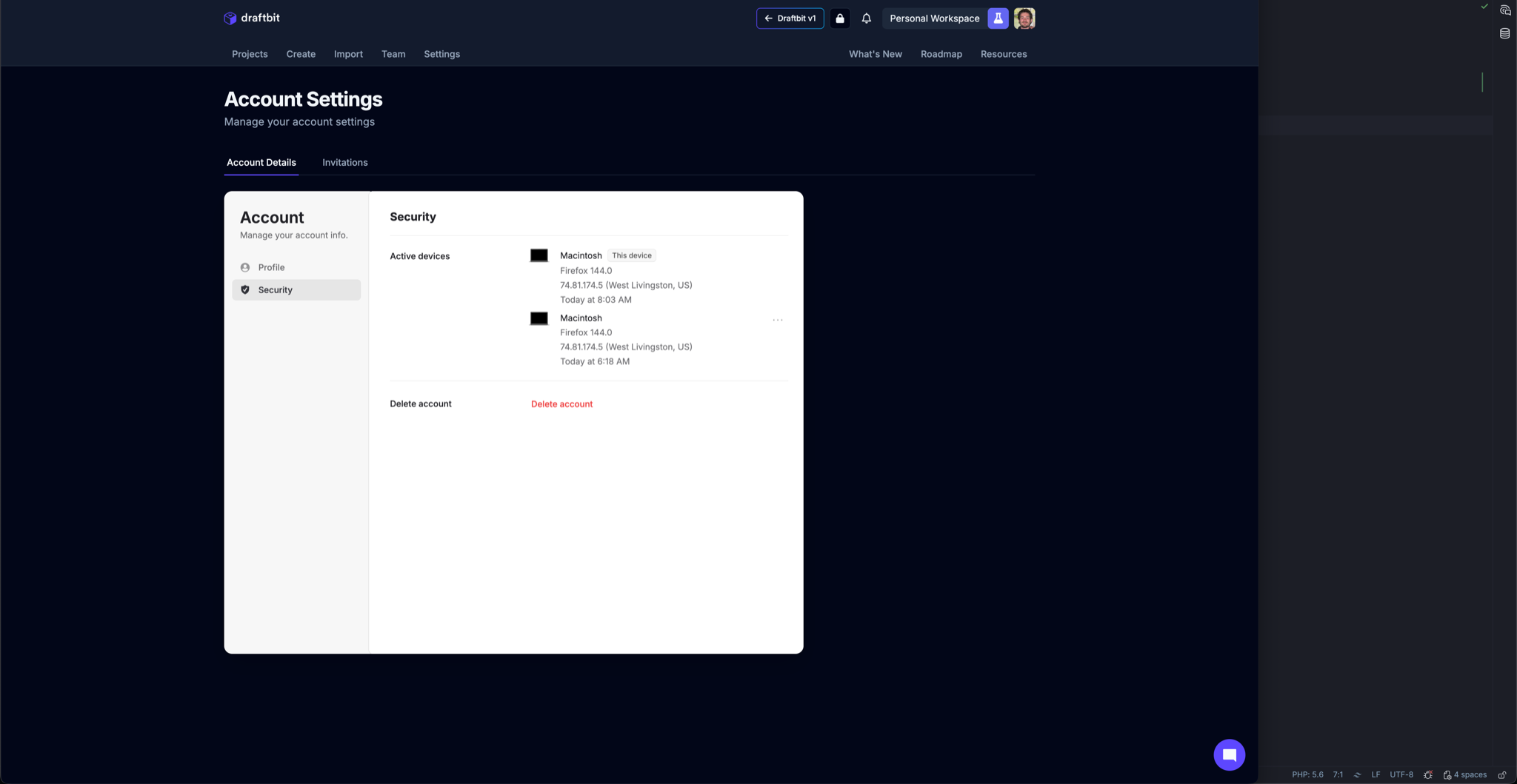 Account Security